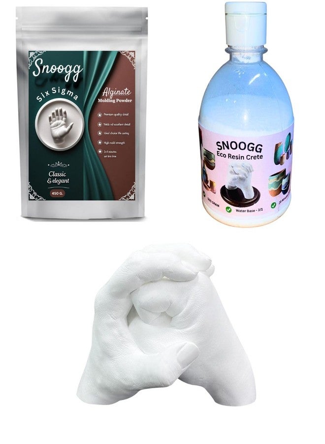 سنوج طقم SNOOGG لعمل قوالب لليدين والقدمين للأطفال حتى عمر سنتين. طقم قوالب للأطفال الرضع، يتضمن قالبين لليدين وقالبين للقدمين. يُعد طقم بصمات اليدين والقدمين هدية تذكارية رائعة للمواليد الجدد، وحفلات استقبال المولود، وهدايا الحمل. - Image 1